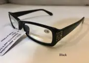 READING GLASSES WITH RHINESTONE PLASTIC FRAME 1.25-4.00