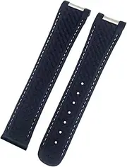 [XNWKF] Fluororubber Watchband For Omega Seamaster Aqua Terra 150 Wordtimer AT150 Metal End 20mm 21mm Rubber Silicone FKM Watch Strap