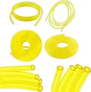 Petrol Hose, Pack of 4 2m Petrol Hose, Fuel Hose, 2 x 3.5 mm, 2.5 x 5 mm, 3 x 5 mm, 3 x 6 mm for Chainsaws, Blowers, Pressure Washers (Yellow)