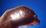 Fibre optic lights - 1.5 mm optical cable end glowing PMMA