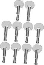 GREENADSCAPE 10pcs Silver Music Box Winding Keys Metal Bar Replacement Knob for DIY Music Box Assembly Standard Clockwork Mechanism for Smooth Playback