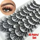 Wispy Flared Crisscross Lash Extension False Eyelashes 5D Faux Mink Hair