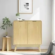 Compact Sideboard Buffet with Wine Shelf - Elegant Storage for Dining & Living Rooms