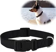LJFEA Dog Collar, Soft Padded Neoprene Nylon Dog Collar for Small Dogs, Adjustable and Reflective for Training, Black
