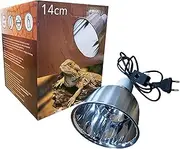 TropicShop - Terrarium Lamp for Socket E27 Porcelain for UV Lighting Lamp Protection - Universal Heat Lamp for Reptiles Lampshade Diameter 14 cm - up to 150 W