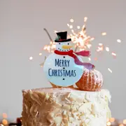 Acrylic Christmas Snowman Cake Topper
