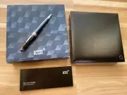 Current Montblanc Solitaire Blue Hour Midsize & Classic Ballpoint Pen #d17760