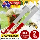 2xStainless Steel Beekeeping Bee Hive Tools Hook Scraper J Shape Equipment Tools