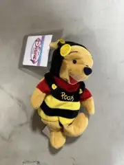 Disney Store & Parks Exclusive Mini Bean Bag Bumble Bee Pooh 8" w/ Tag C34 #3
