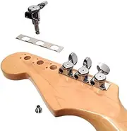 Hipshot Grip-Lock Vintage 6 Inline Staggered Closed 8.5mm Tuners with Universal Mounting Plate Chrome