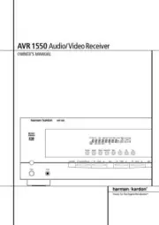 Harman Kardon AVR-1550 AV Receiver Owners Manual
