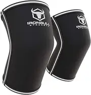 Iron Bull Strength Elbow Sleeves 5mm (1 Pair) - High Performance Elbow Sleeve Support for Weightlifting, Weight Training & Powerlifting - Best Compression Straps - for Men and Women