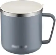 Water Cup Stainless Steel Coffee Mug Cup with Lid and Handle Double Wall Vacuum Insulated Coffee Tumbler for Office Coffee Mug (Color : Blue)