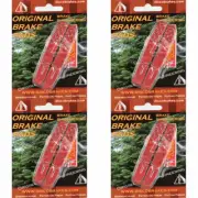 4 Pairs (8 Pads) Red Tri-Performance Pads for 72mm Shimano SRAM V Brake Shoes