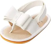 [Generic] Slides Boys Rubber Bow Shoes Walking Soft Flat Non-Slip Sole Baby Sandals Boys Girls Summer Baby Shoes Toddler Shoes Girl 24 Months