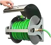 Garden Wall Mount Hose Reel Cart, Ripstop Storage Durable Extension Tap Holder for Car Patio Cleaning Yard Farm and Patio Hose,One Color-30 Meters Water Pipe