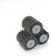 80-240 Grit Nylon Abrasive Wheel，Abrasive Wire Drawing Wheel Drum Burnishing Polishing Brush for Wooden Furniture Floor polishing /1745 (Color : 80#, Size : 120#)