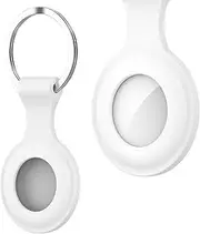 AirTag Holder & AirTag Keyring. White Silicone Air Tag Holder. Key Tracker, Pet Tracker, Luggage & Bags. Scratch Resistant P09 & AirTag Case. Shock Proof Apple Air Tag Case (No P09 Tracker)
