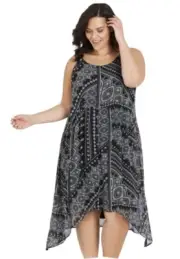 FINAL DISCOUNT - Autograph Dress, Black & White Tones, Size 26, RRP $99.95