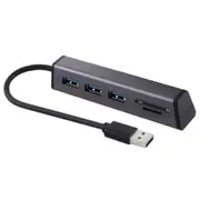 Multi-Functional Usb 3.0 To 3 X Usb 3.0 + Sd / Tf Card Reader Hub With Hidden Phone Holder