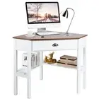 Corner Computer Desk Laptop Writing Table Workstation W/ Drawer & Shelves