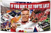 If You Ain't 1st First You're Last Flag for Talladega Nights Ricky Bobby，3x5 Feet Flag Funny Poster Durable Man Cave Wall Flag with Brass Grommets This beautiful entertaining banner flag for College