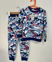 Peter Alexander Boys Pjs Set Size 5 Jnr Winter Pyjamas Snow Boarding New