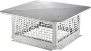 VEVOR Chimney Cap 17 x 17 inch Practical Accessories & Easy Installation, Fits Mesh Covers Outside Clay Flue Shingles, Silver