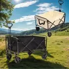 Beach Trolley 150KG Foldable Outdoor Cart Lockable Handle 5" Wheels Garden