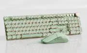 EWEADN Wired Typewriterkeyboard and Mouse Combo, Typewriter Style Mechanical ...