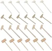 ERINGOGO 24Pcs Wooden Mini Hammers for Creative Crab Mallets for DIY Crafts Home Decor Seafood Parties Lightweight Portable Design