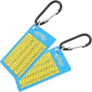 2Pcs Portable Golf Distance Cards with Buckles Professional Range Chart for Golf Clubs Lightweight and Durable Golfing Accessories for Improved Performance The Course