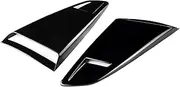 1/4 Quarter Car Rear Side Window Louver Side Vent Scoop Cover Trim Side Vent Scoop Cover Compatible for Ford Mustang 2015-2020 2Dr(Glossy Black)