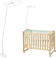 Crib Canopy Crib Canopy Holder, Adjustable Metal Bed Net Holder with Sturdy Ring, Clip-on Net Mounting Support Accessories for Cot Bed