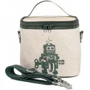 SoYoung Small Raw Linen Insulated Cooler Bag - Grey Robot