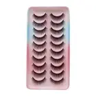 10 Pairs/box Artificial Lashes 3d Effect Makeup Makeup Extensions Eye Lashes Diy