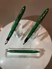 NOS Sheaffer Balance Pen JADE GREEN FTN RB BPN Set Never Used MINT, 1997 Models!