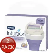 2 x Schick Intuition Bld Nourish Razor 3Pk