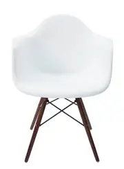 SK Designer Living Replica Eames DAW Eiffel Chair - Plastic & Walnut