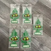 Little Trees Green Apple Hanging Air Freshener Home Car 5 Individual Packs