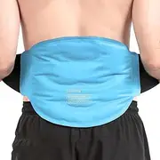 Gel Ice Pack for Back Pain Relief, Reusable Gel Lower Back Ice Pack Wrap for Sciatica Injuries with Hot Cold Compress, Back Relief for Lower Lumbar, Waist, Sciatic Nerve (Blue)