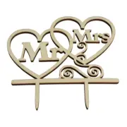 Mr. and Mrs. Hearts- Wedding Cake Topper | Bakell®