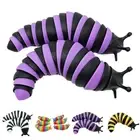 Rainbow Fidget Slug Toy Anti-Stress Sensory Articulated Anxiety Relief for KidsЪ