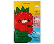 3 Sets x TonyMoly Runaway Strawberry Seeds 3 Step Nose Pack - Tony Moly Black Head Peel Off