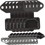 Angoily 24pcs Power Socket Rubber Cap Outlets Electric Camper Battery Disconnect Switch Multiple Cord Plug Surge Winch Outdoor LED Outside Wire Power Outlet Protection Flat Ultra Black