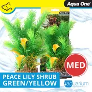 Aqua One Ecoscape Medium Peace Lily Shrub Yellow And Green (28457)