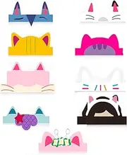 HANEI 18 Cat Dollhouse & Friends Paper Crowns Headbands Tiara Party Favors