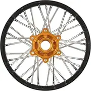 Pro-line Racing 1/4 Pro-Spec Aluminum V2 Bead Rear Wheel Assembled Black/Gold Promoto-MX PRO283700T3