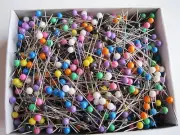 1000 1 1/2" Coloured Plastic Pearl Head Dress Maker Pins