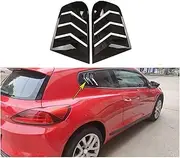 Carbon Fiber Rear Window Louver Grille Trim Compatible For Volkswagen Scirocco 2009-2018 Rear Side Window Grille Frame Cover(FRP)